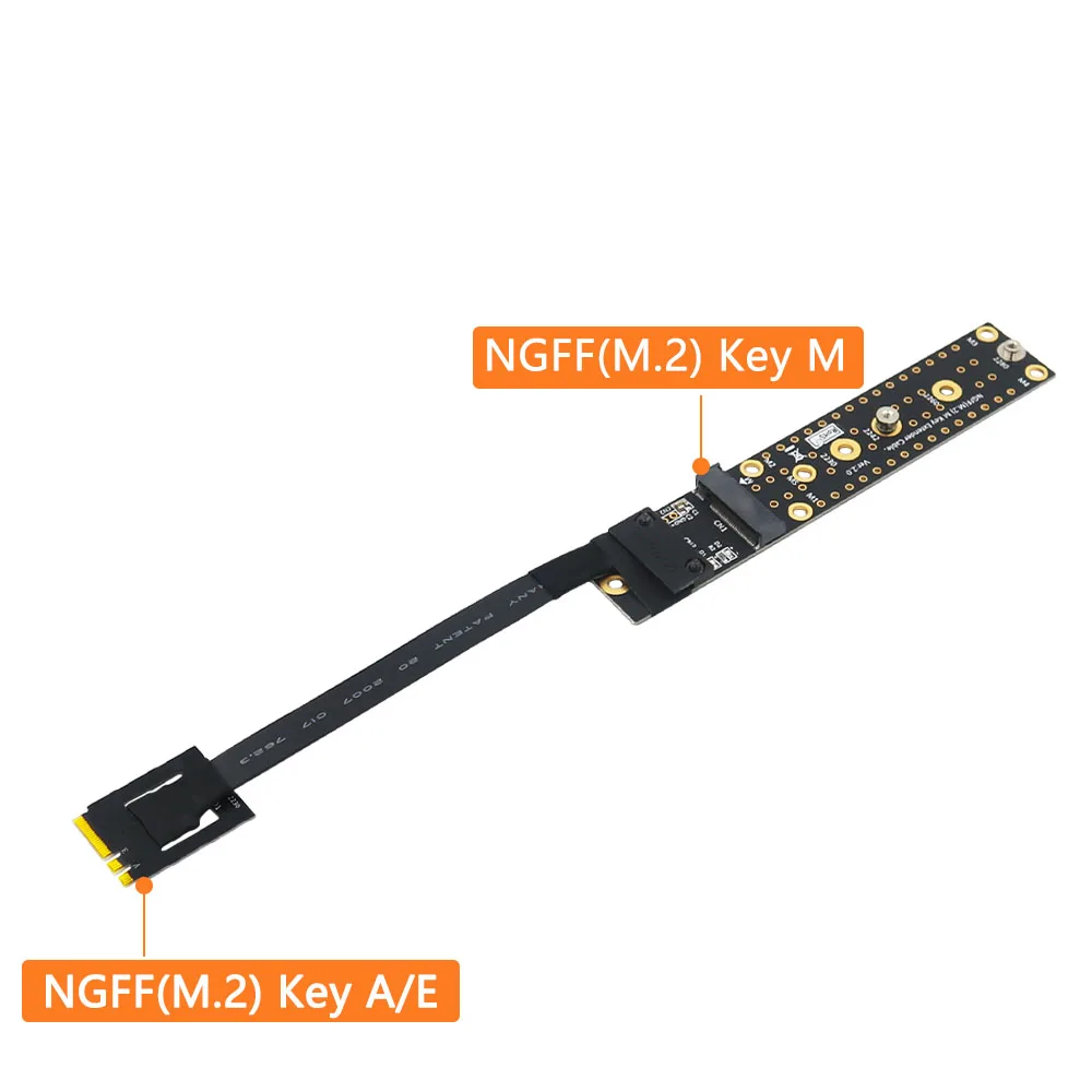 Ngff M.2 Chave ae Macho para Chave m Adaptador de Placa Fêmea com Cabo m2 Chave para Nvme 2230 2242 2260 2280 Ssd - Imagem 5