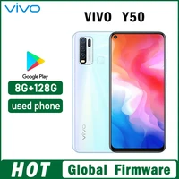 VIVO Y50 Global firmware smartphone Snapdragon 665 Octa Core 6.53" 5000mAh 8GB 128GB 16.0MP Cameras used Phone