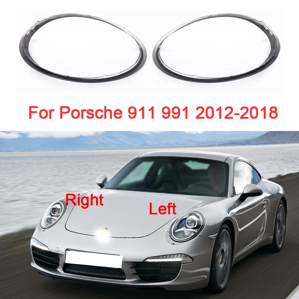 

Car Headlight Glass For Porsche 911 991 2012-2018 Transparent Lampshade Plexiglass Lens Cover Headlamp Shell Car Accessoires