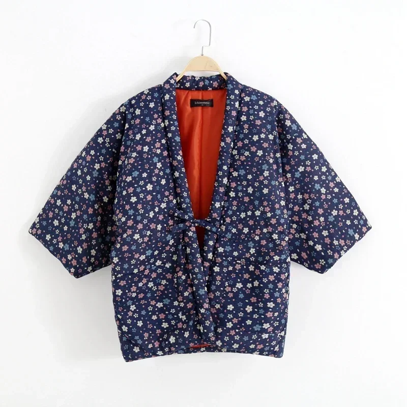 Japanese Kimono Japanese Kimono Cardigan Japanese Kimono Shirt Autumn Winter Hanten Jackets Women Japanese Kimono Lounger Homewear Pajamas Quilted Haori Cotton Padded Coat Asian Clothes