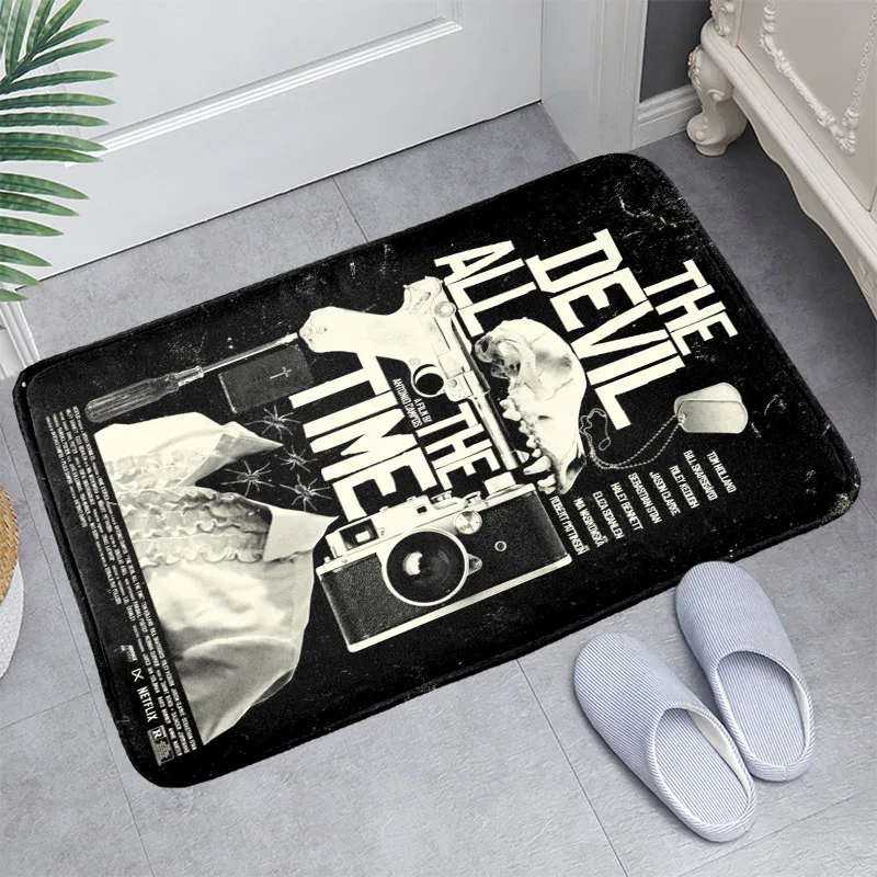 

The Devil All the Time Doormat Bath/Kitchen/Beach Mat Flannel Sponge Fabric 3D Printed Shaggy Custom Decoration For Bedroom