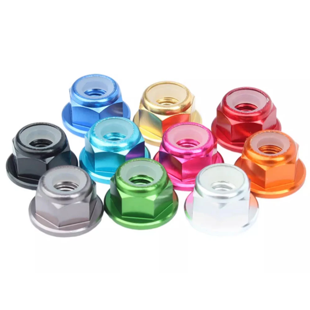 30pcs M3 Flange Lock Nuts – Black Aluminum Alloy Locking Nuts For FPV Drones & RC Cars