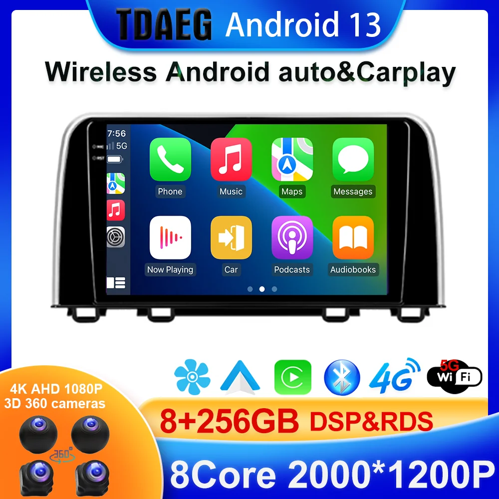

2K For Honda CRV CR-V 5 RT RW 2016 - 2018 Car Radio Multimedia Video Player Navigation stereo GPS Android 13 No 2din 2 din dvd