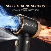 เครื่องดูดฝุ่นในรถยนต์ CENRR 2026 รุ่นมินิ 998000PA ไร้สาย แรงดูดสูง สำหรับใช้ในบ้าน เครื่องเป่าลมแบบมือถือ เครื่องดูดฝุ่นในรถยนต์แบบพกพา 3