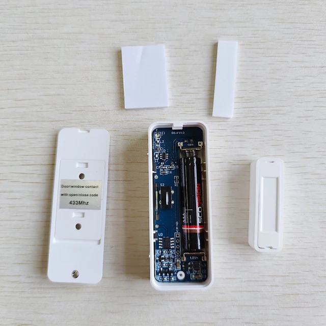 10pcs Two way Wireless Door Window Magnetic Sensor Alarm System for Home Security 433MHz Door Detector Contact Open/Close Signal 3