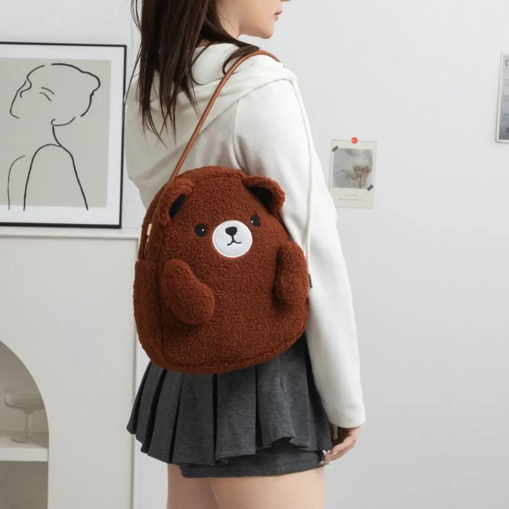 Casual Tote Bags Panda Panda Shoulder Bag Sweet Trendy Plush Rabbit Handbag INS Large Capacity Student Schoolbag Travel/Outdoor