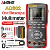 ANENG AOS02 Professional Digital Oscilloscope Multimeter True RMS 48MS/s Sampling Rate 10MHZ Analog Bandwidth Data Storage 1