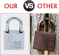 Навесной замок, усиленные замки из легированной стали с садовым навесом, гаражный замок, складской шкафчик, замок для ворот, сверхмощные навесные замки — изображение 6