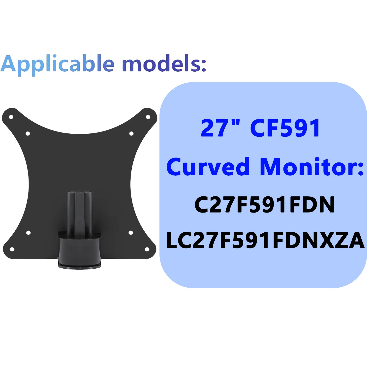 삼성 CF591 곡면 LED 모니터 C27F591FDN LC27F591FDNXZA용 새 VESA 어댑터(75x75 100x100 모니터 암용 마운트 브래킷)