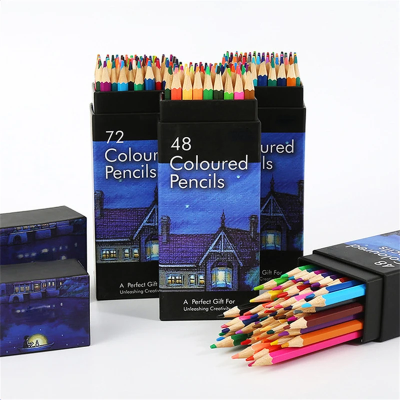 Colorful Amazing 12/18/24/48/72 Colored Pencils Set Artist
