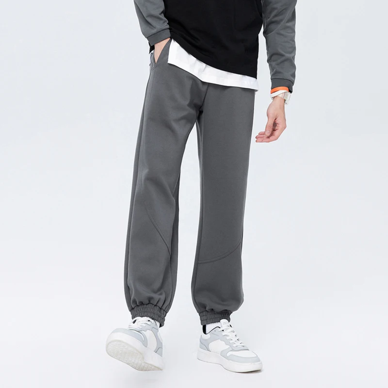 Mens Sports Pants Semir Men Pants Casual Pants Autumn Fashion Comfortable Elastic Simple Design Loose Casual Sports Jogging Trousers