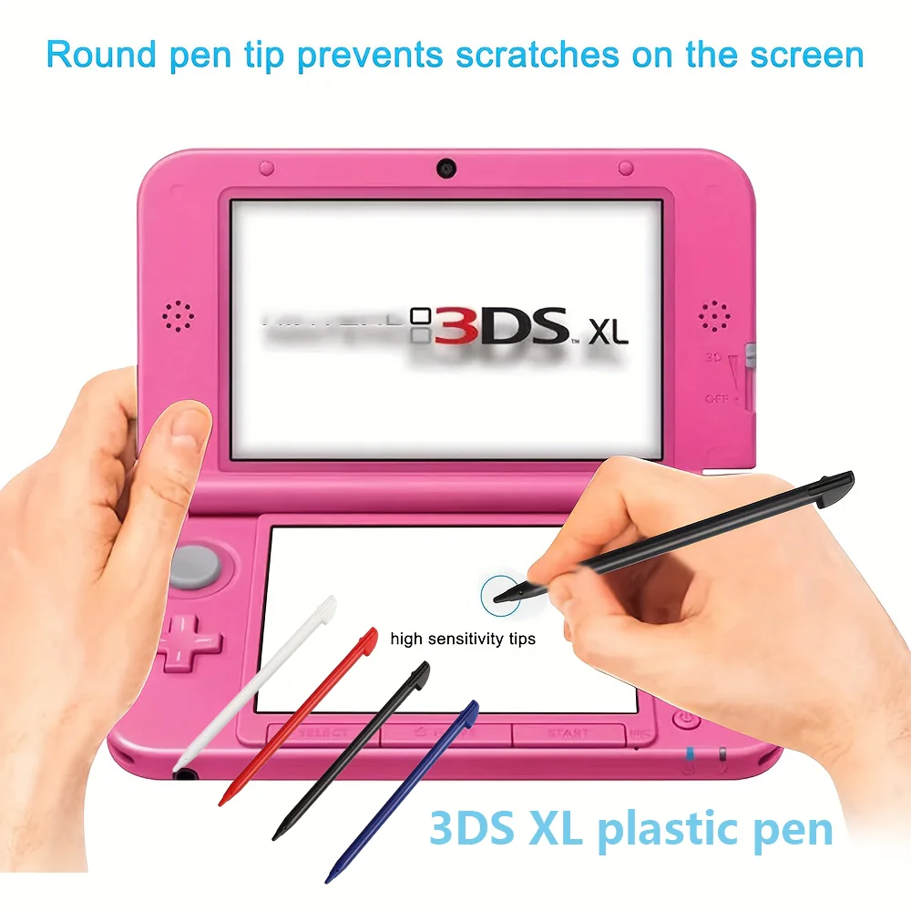 Stylus Pen 4 Pcs 3DS XL Plastic Set Replacement Compatible Nintendo 3DS XL 4 in 1 Combo Touch Pen Multi Color