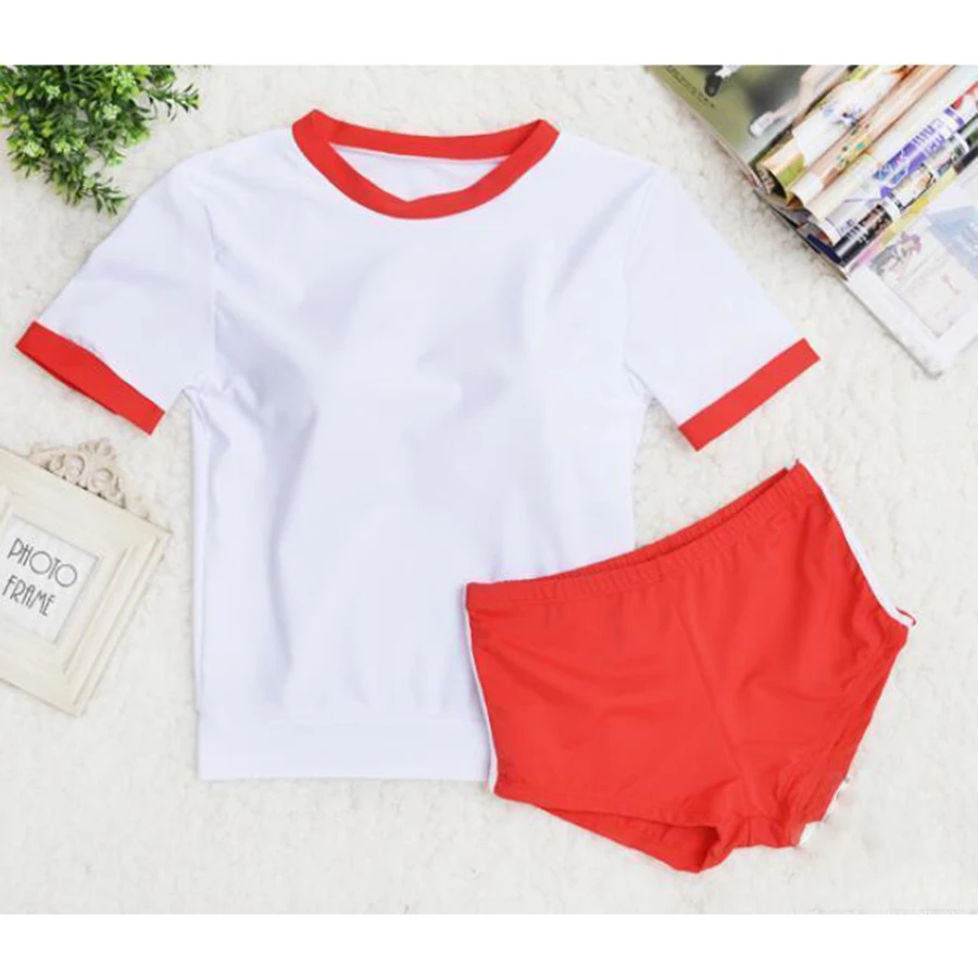 Japanese School Uniform Cosplay Costume Gym Sportwear T-short Shorts Full Set Japanese Uniform Sexy Girl College