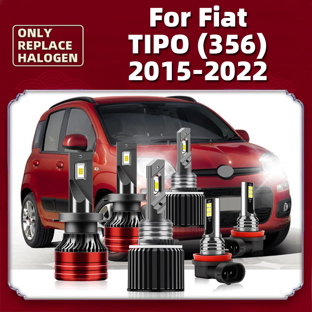 Lampadine A Led Fari Per Auto Turbo Fan Lampade Per Auto 12V Csp H15 H7 Sostituire Per Fiat Tipo (356) 2015 2016 2017 2018 2019 2020 2021 2022