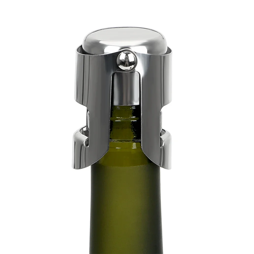 Wine Bottle Stopper Wine Beer Bottle Cork Plug Stainless Steel Champagne Sparkling stopper Bar Tools 1PC Sealing Cap