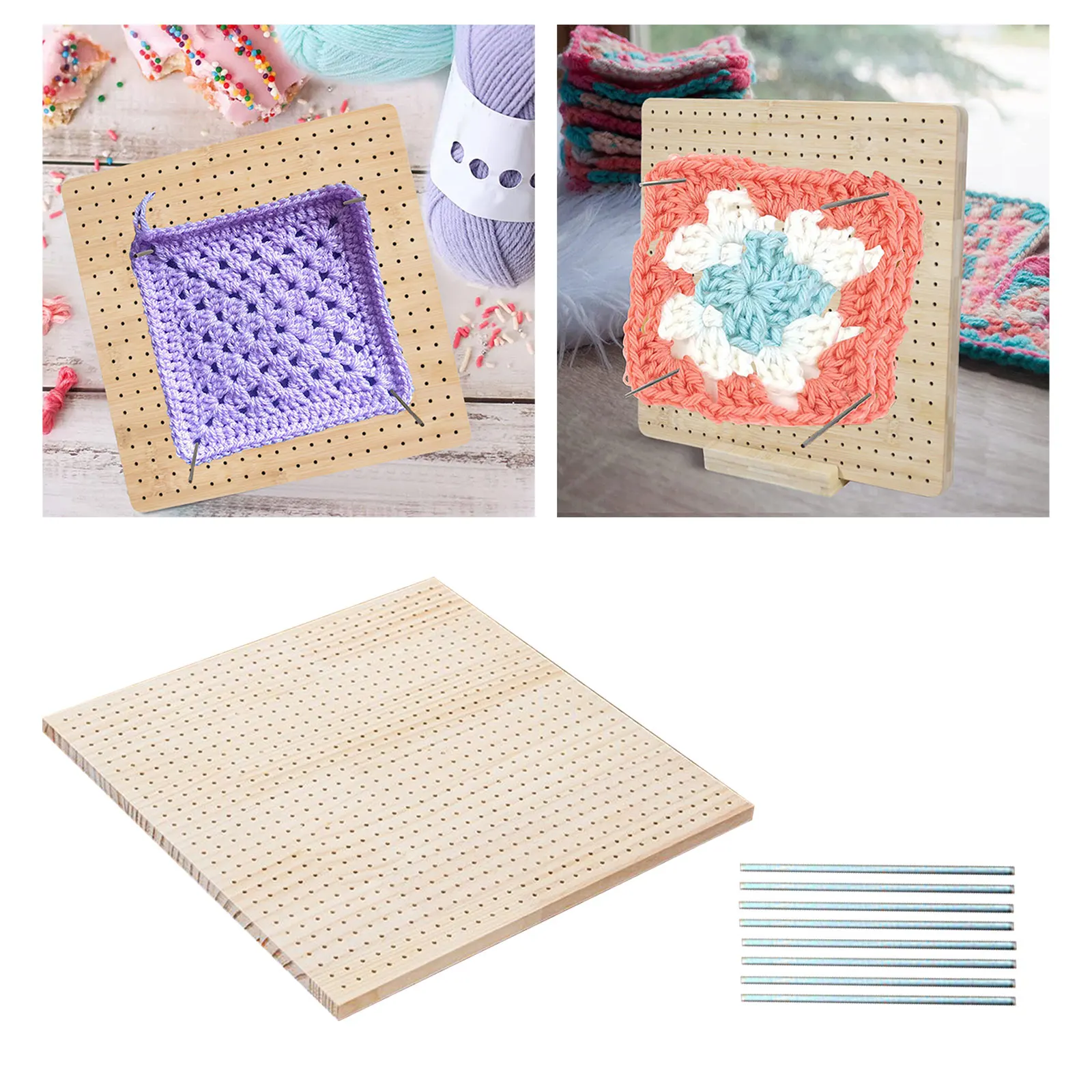 Crochet Blocking Board Crochet Projects Crafts Lover Beginners with Pegs  Blocking Mats and Pins for Crocheting Needlework - AliExpress