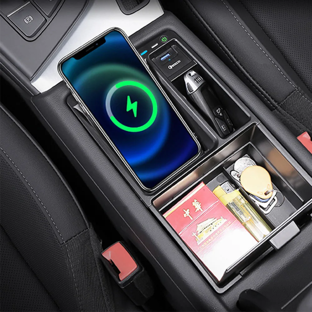

Wireless Car Charger Car Phone Charge Pad Holder Qi Mobile Charger Car Accessories for Audi A4 B9 S4 RS4 A5 S5 RS5 2017-2021