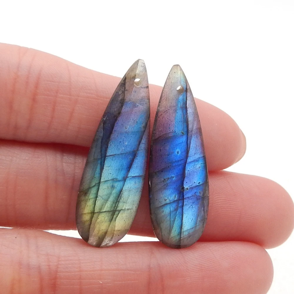 

Женские серьги-подвески из натурального Лабрадорита, серьги из драгоценных камней для изготовления ювелирных изделий