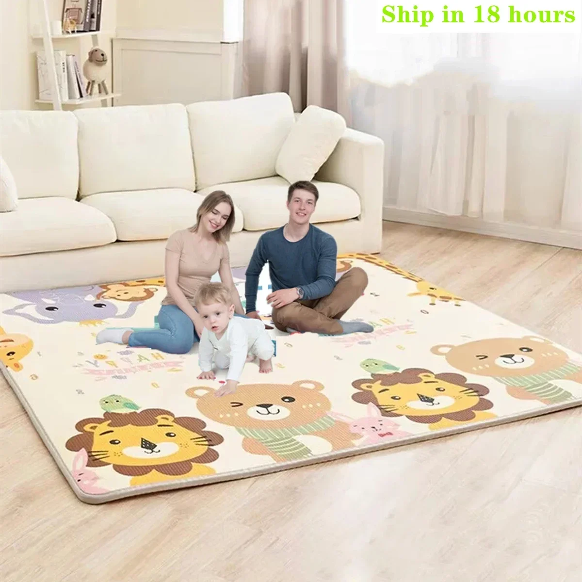 Multiple size options Play Mat for Children's Safety Mat Thicken 1/0.5cm Environmentally Friendly Baby Crawling Carpet Rugs