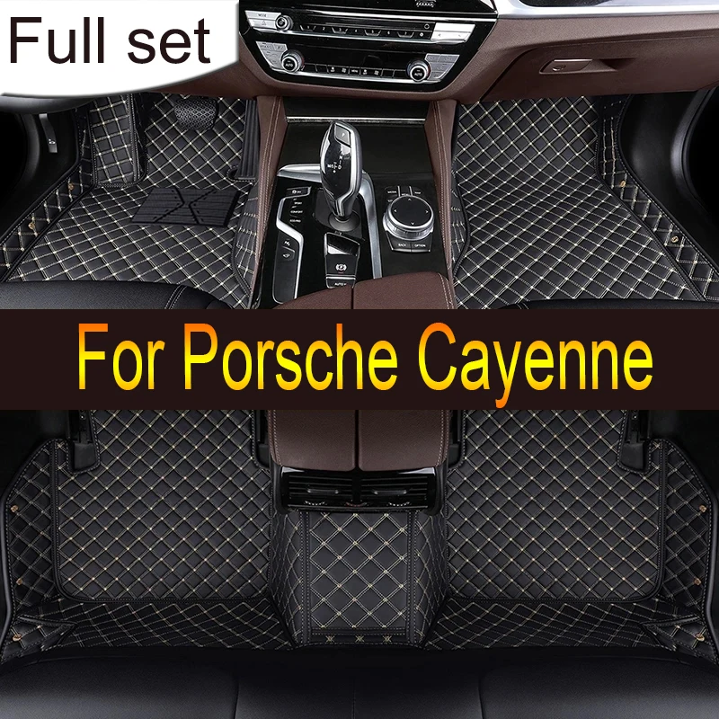 

Leather Car Floor Mats For Porsche Cayenne 9Y0 9Y3 2018~2022 5 Door Anti-dirt Pad Car Mat Luxury Tapis Voiture Car Accessories