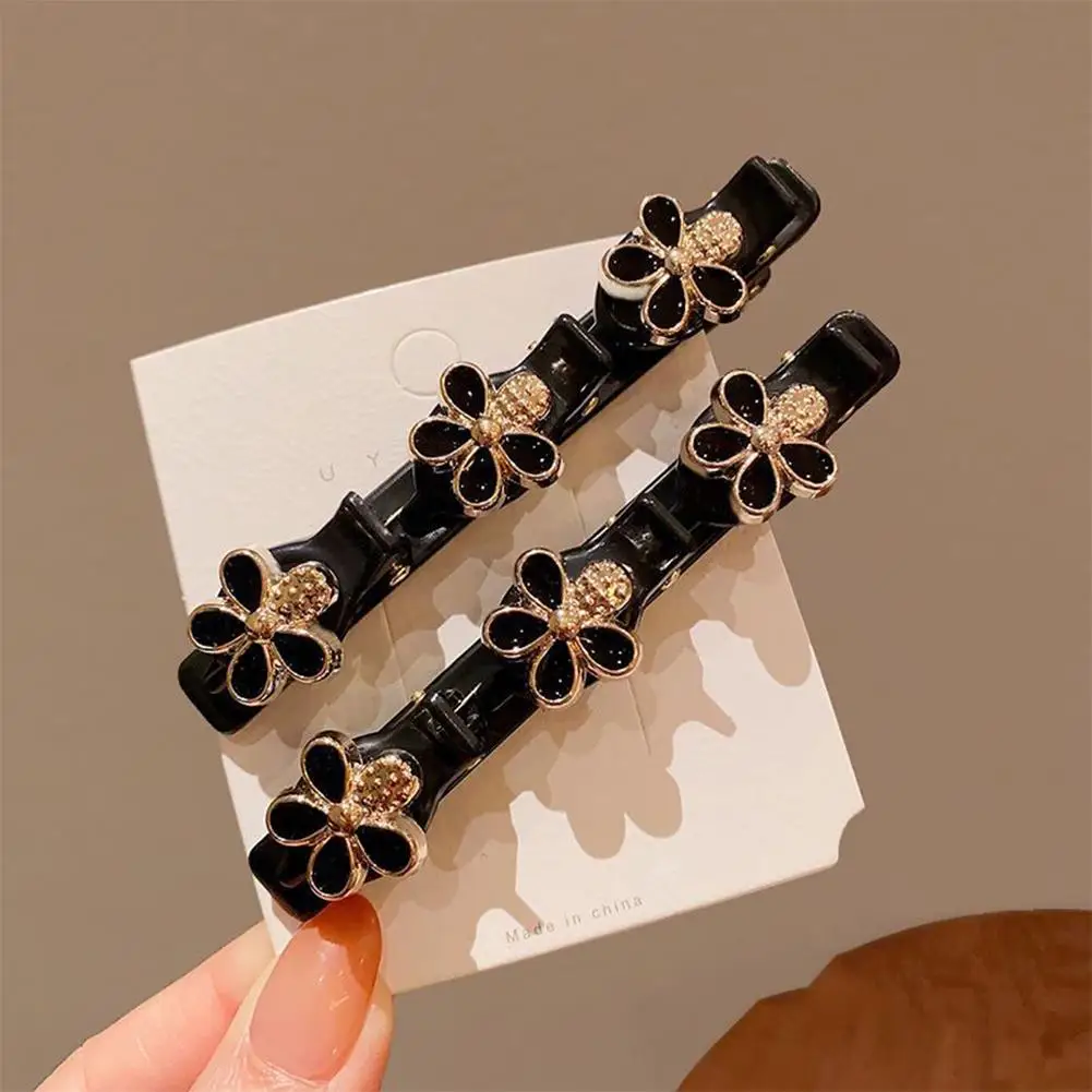 Funkelnde Kristall-Strass-geflochtene Haar-Kleeblatt-Clips für dickes, dünnes Haar, Mädchen/Frauen, geflochtene Haarnadeln, Haar-Styling-Zubehör – Detail 26