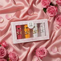 Coffret cadeau de parfum pour femme 4×25ml, eau de parfum longue durée, collection florale, fruitée et gourmande avec des notes de vanille, musc, ambre et jasmin 2