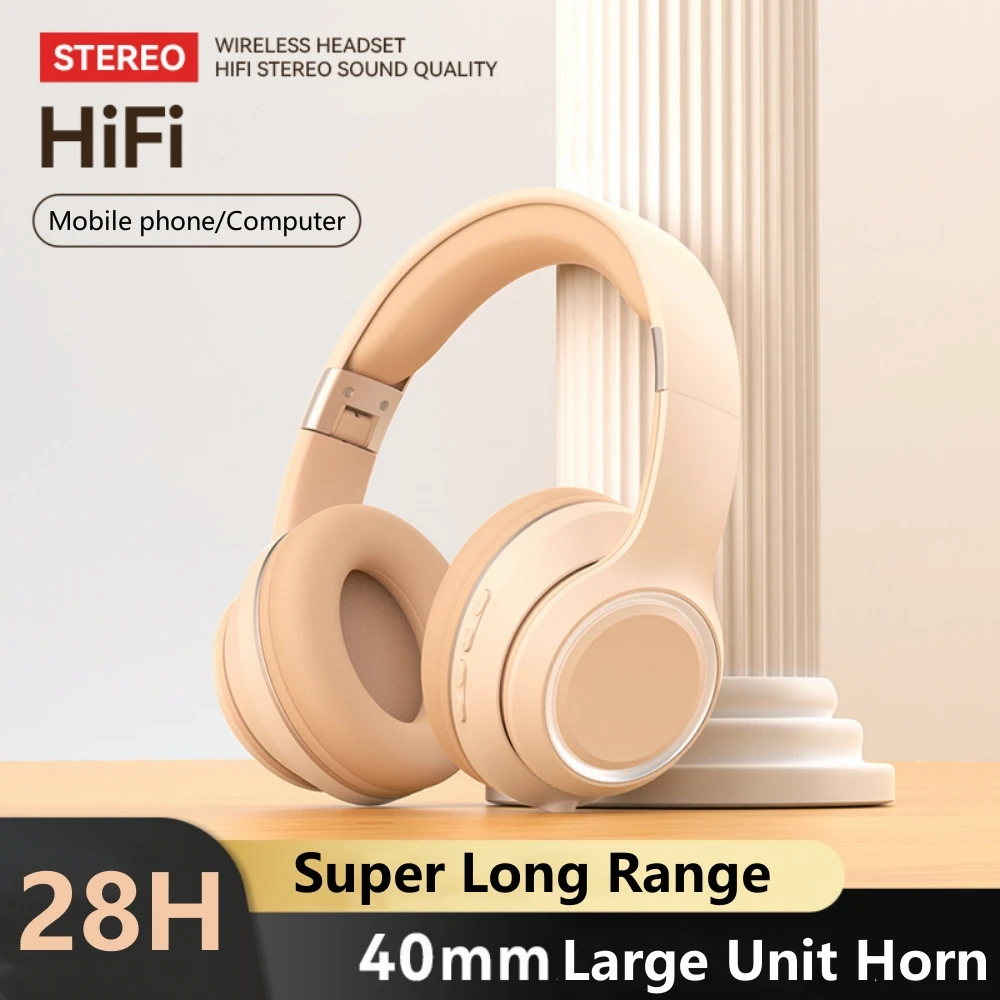 

Original wireless headphones Bluetooth earphone 5.3 foldable Noise Cancelling headset sport Gaming headphone game Fone earbuds