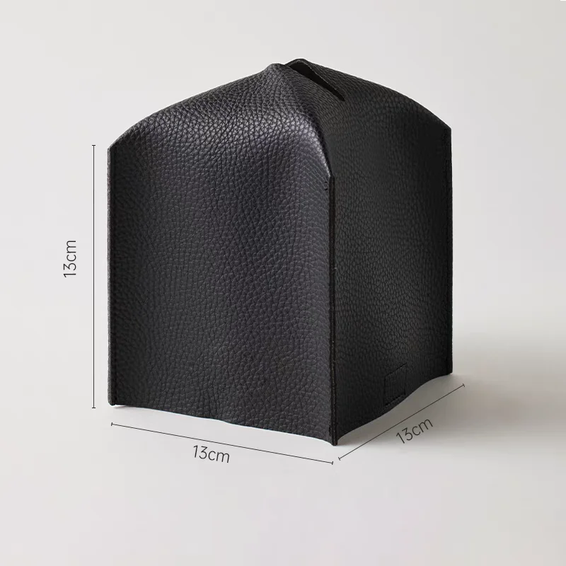 Schachbrett gewebte Taschentuch Box Pu Leder Serviette Fall Wohnzimmer Büro Desktop Home Dekoration kreative Papier Handtuch bezug – Detail 3