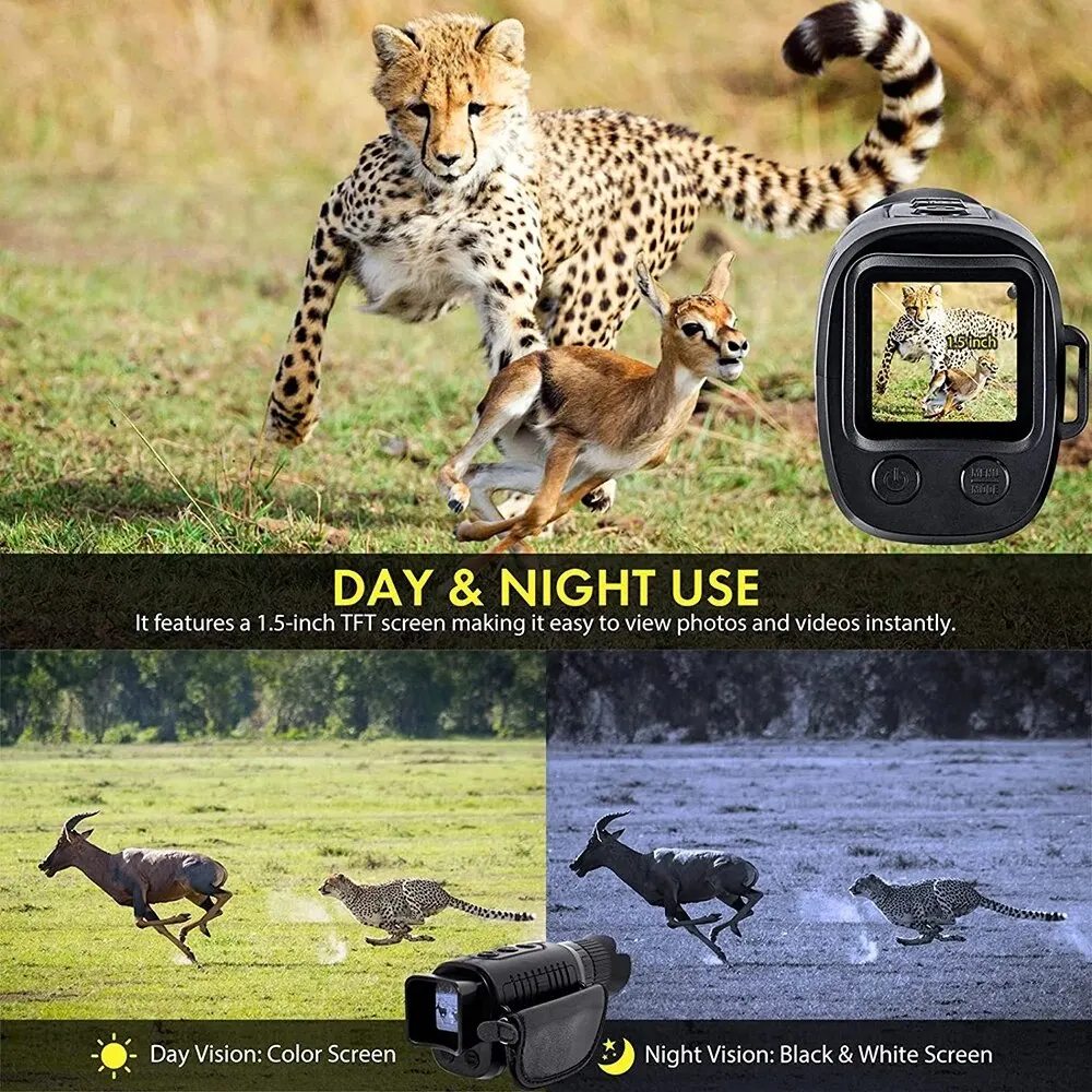 Monocular Night Vision Device 1080P HD Infrared Camera 5X Digital Light Zoom Hunting Telescope Outdoor Search Full Darkness 300m 3 Monocular Night Vision Device 1080P HD Infrared Camera 5X Digital Light Zoom Hunting Telescope Outdoor Search Full Darkness 300m 3