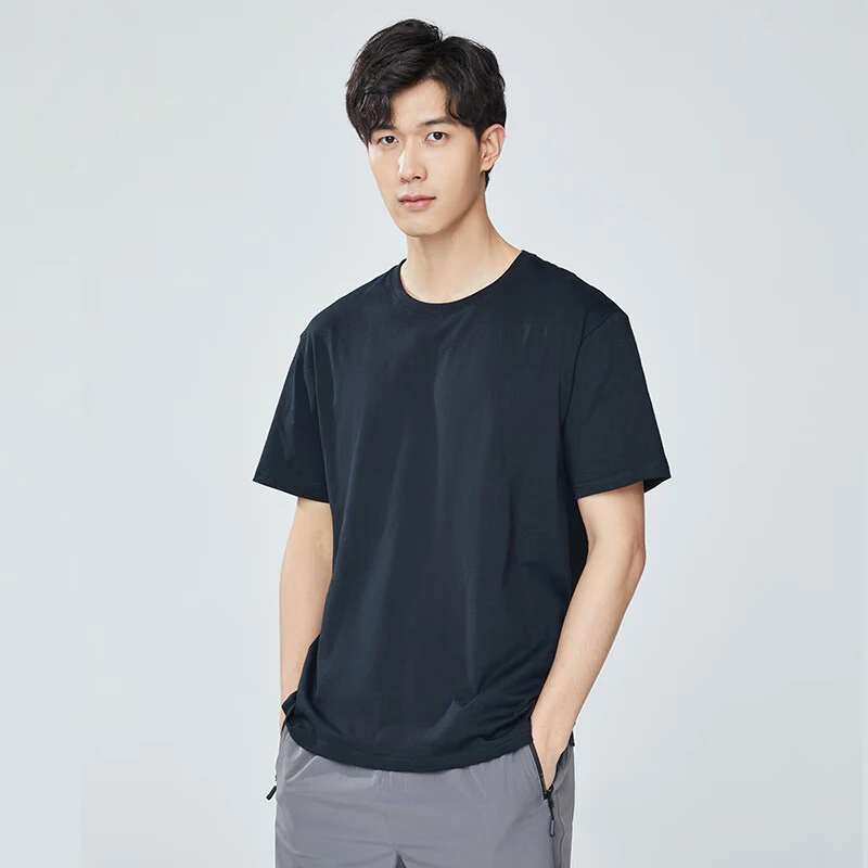 Xiaomi Mijia Penteado Camisetas de Algodão para Homens, Absorção de Suor Antibacteriano, Body Building, 90fun, Primavera e Verão, 3A