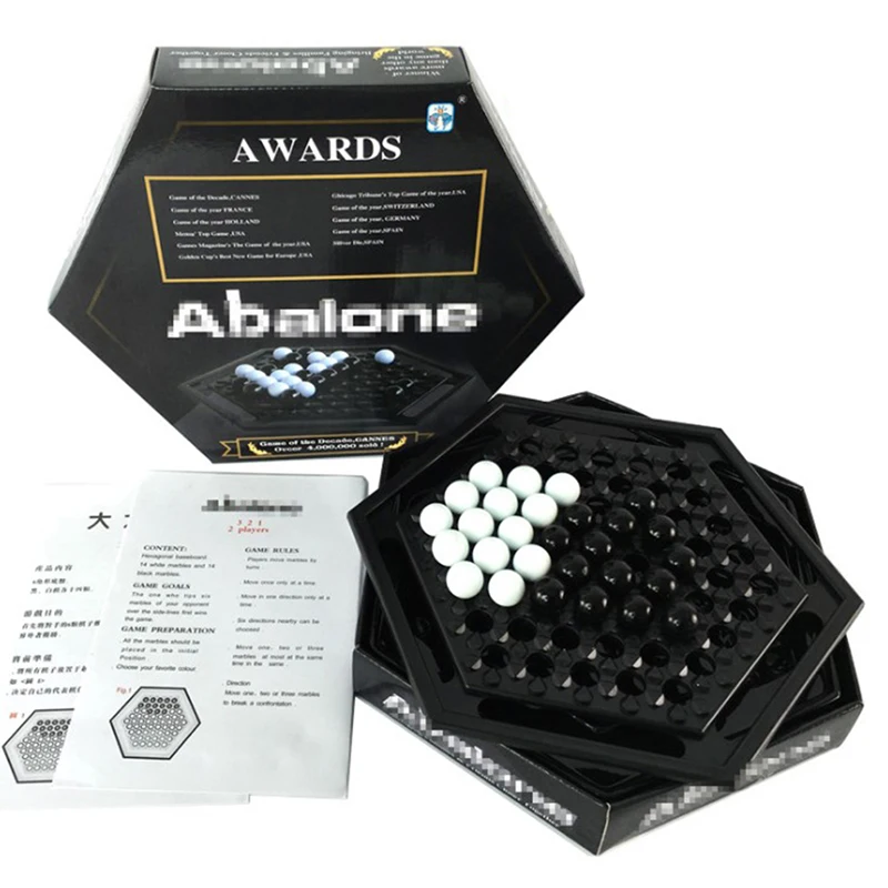 Abalone Table Games Portable Chess Set Family Board Game For Children Kids Intellectual Development Carrom Board Push Chess