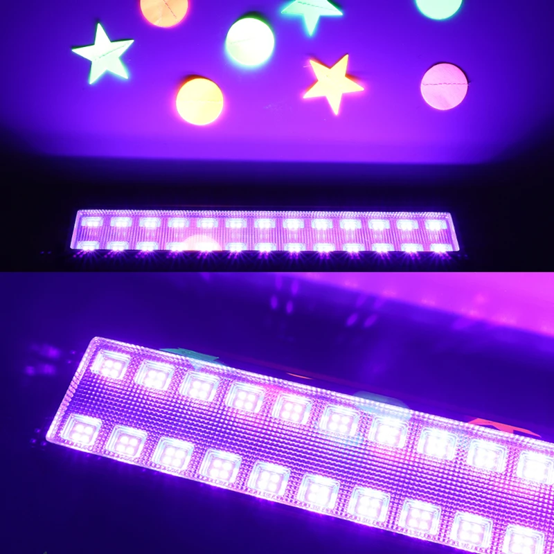 100W Black Light Bar Blacklight Flood Light 104LEDS UV Black Wall Washer 385-400nm for Glow Fluorescent Party Stage Decor