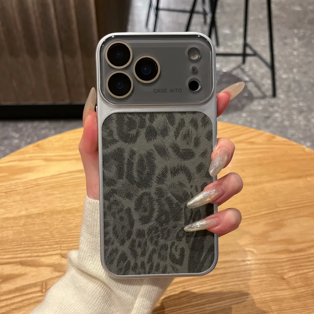 รูปสินค้า เคสโทรศัพท์ลายเสือดาว ผิวด้าน ป้องกันเลนส์กล้อง สวยทนสุดคุ้ม