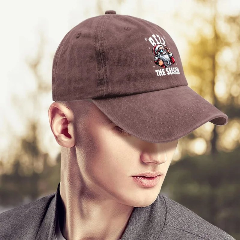 Rizz The Season Hats men for Womens Baseball Cap Vintage Washed Hiking Hat Fitted
