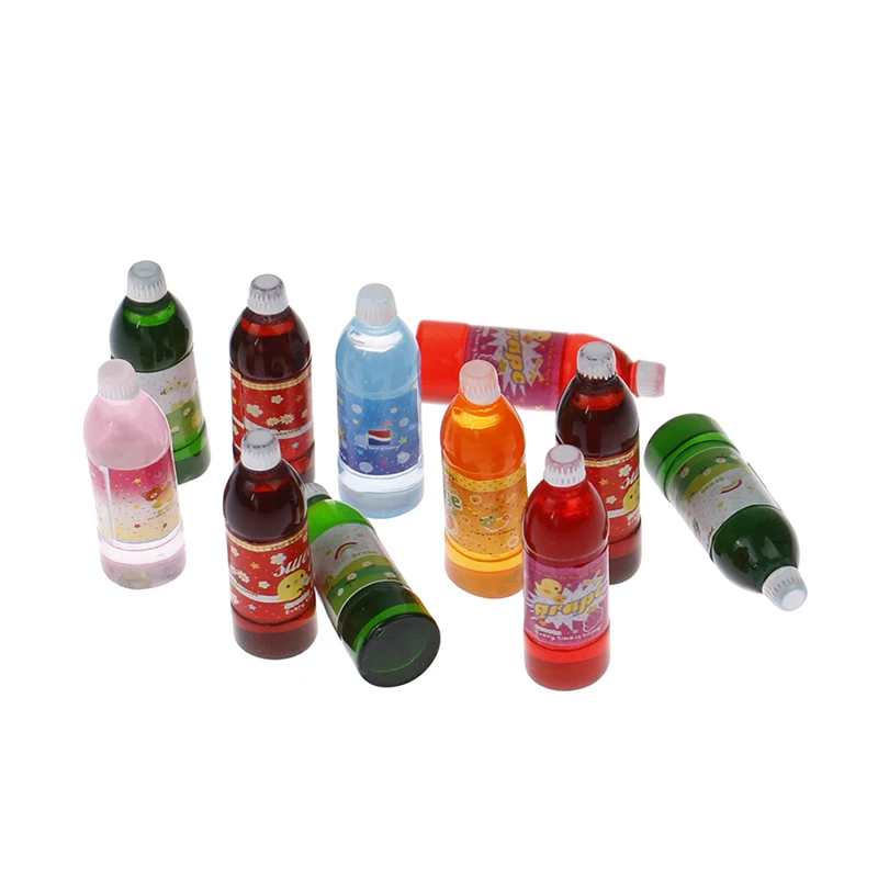 

5PCS 1/12 Dollhouse Miniature Resin Bottle Simulation Wine Bottle Beverage Bottle Model Dollhouse Accessories