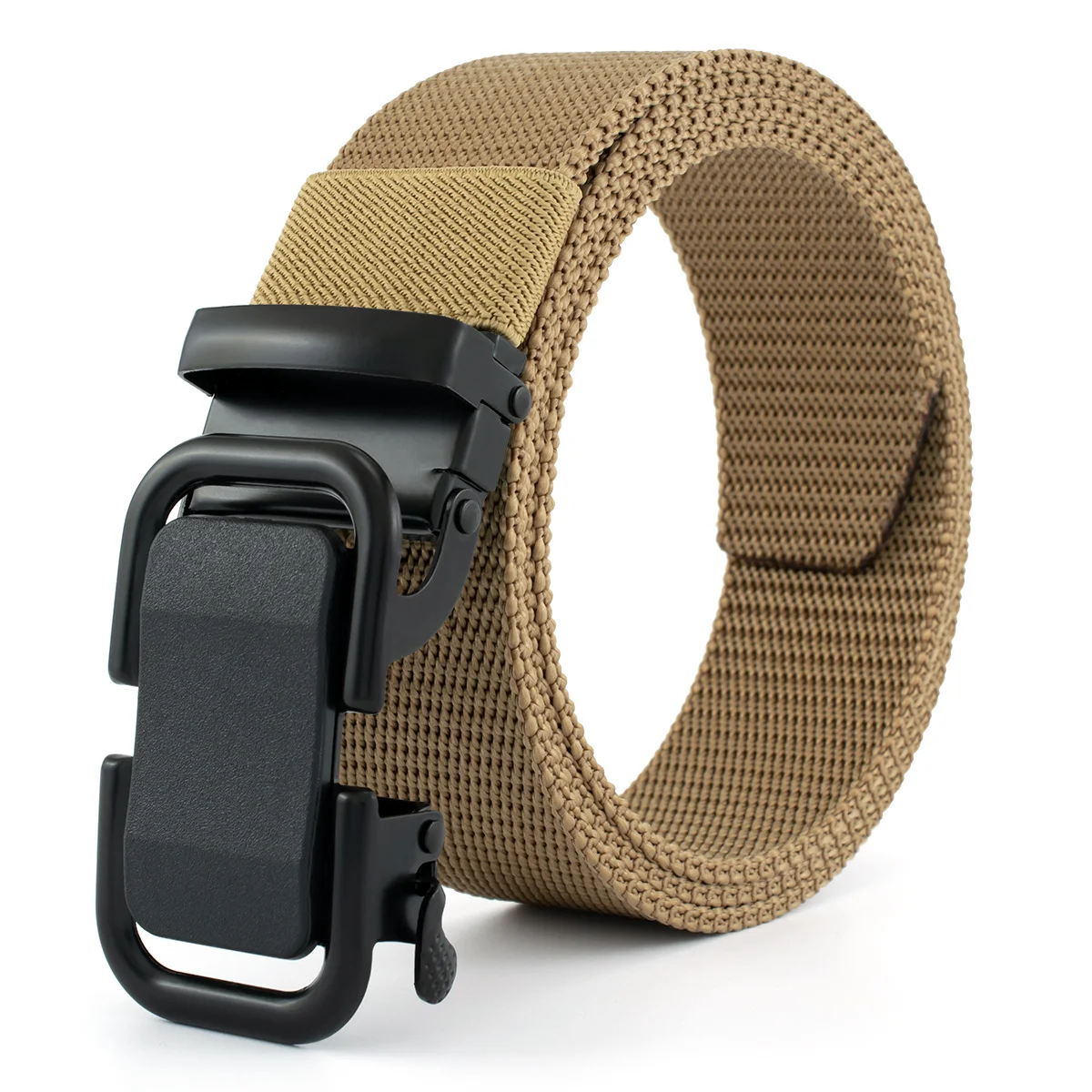 Men's Ratchet Belt Nylon Web Canvas Belt Golf Belt Automatic Buckle Waist Belt for Men Casual Work