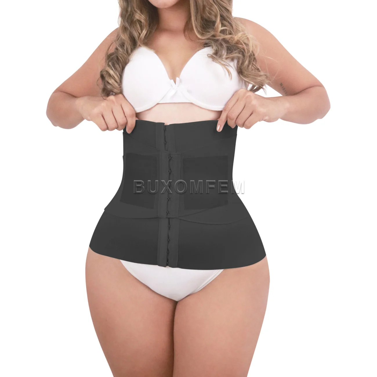 Fajas colombianas elásticas con Control de barriga doble, entrenador de cintura en forma de Abdomen, cinturón ajustable para poscirugía, recortador de cintura