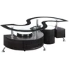 Coaster 720218-CO Coffee Table with Stools, in Cappuccino. 1