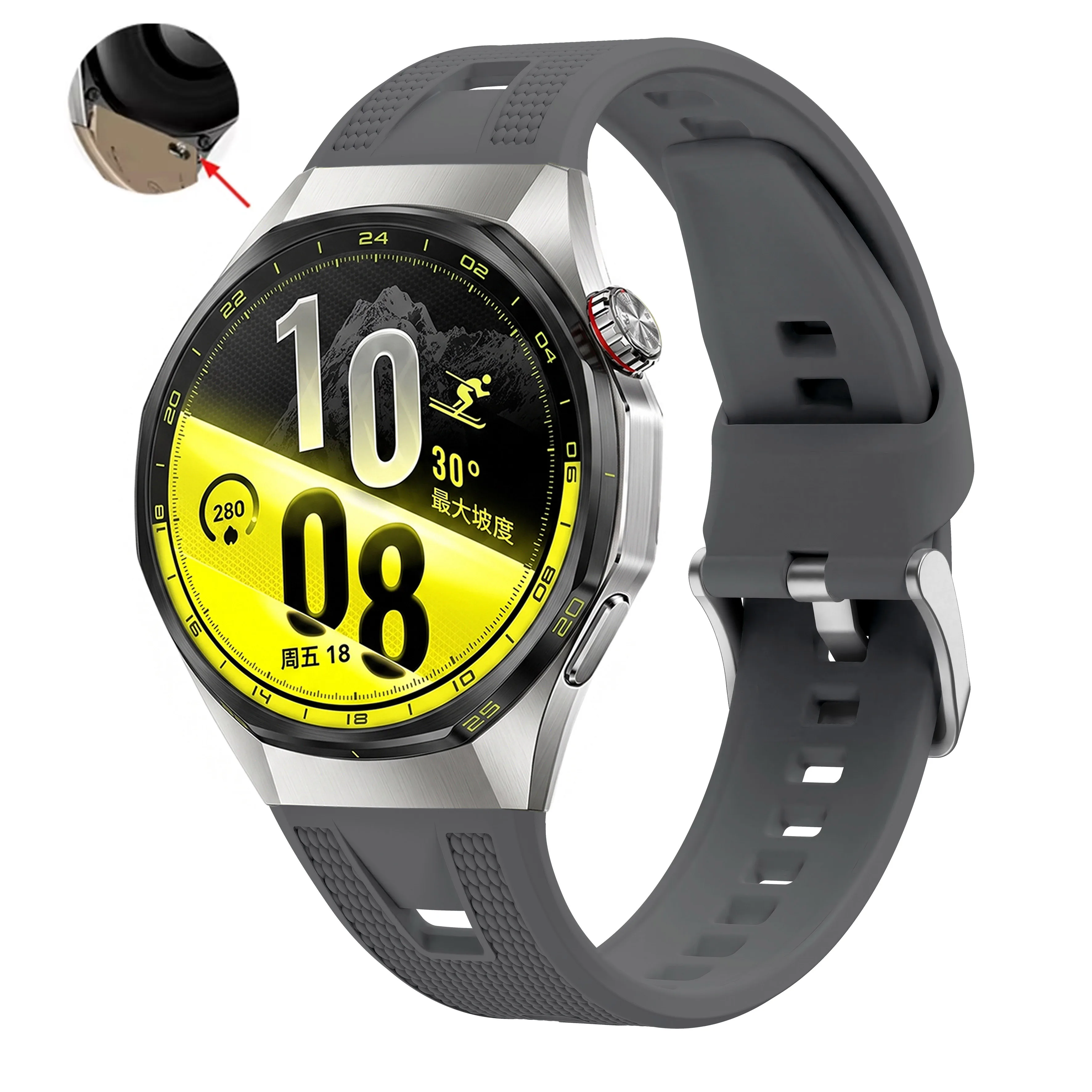 High-Performance Silicone Breathable Sports Strap Bracelet, No Gaps