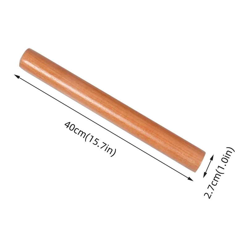 Wooden Rolling Pin Fondant Cake Decoration Dough Roller Baking Cooking Tools 30cm/40cm