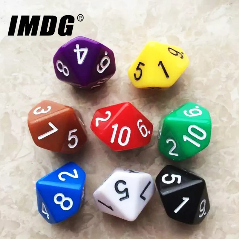 D10 Dice 10pcs/pack acrylic dice game dice dice set