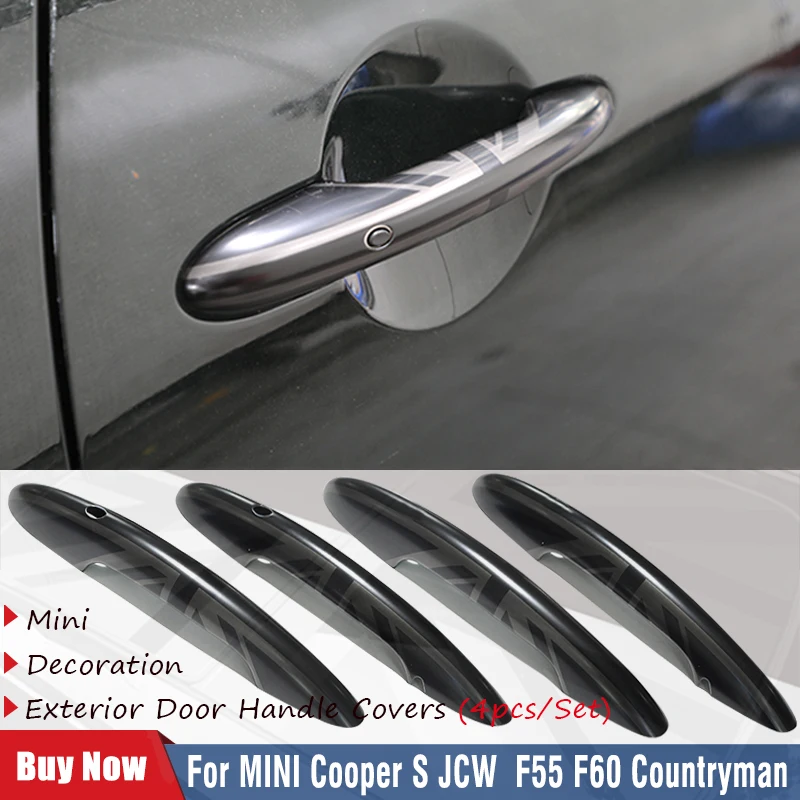 

For MINI Cooper S JCW F55(5-Door) F60 Countryman Exterior The Black Flag Door Handle Cover Decoration Car Styling Accessories