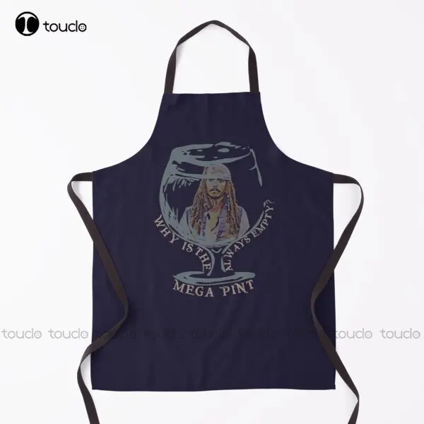 

A Mega Pint Of Red Wine Apron Johnny Depp Shop Apron For Women Men Unisex Adult Garden Kitchen Household Cleaning Custom Apron