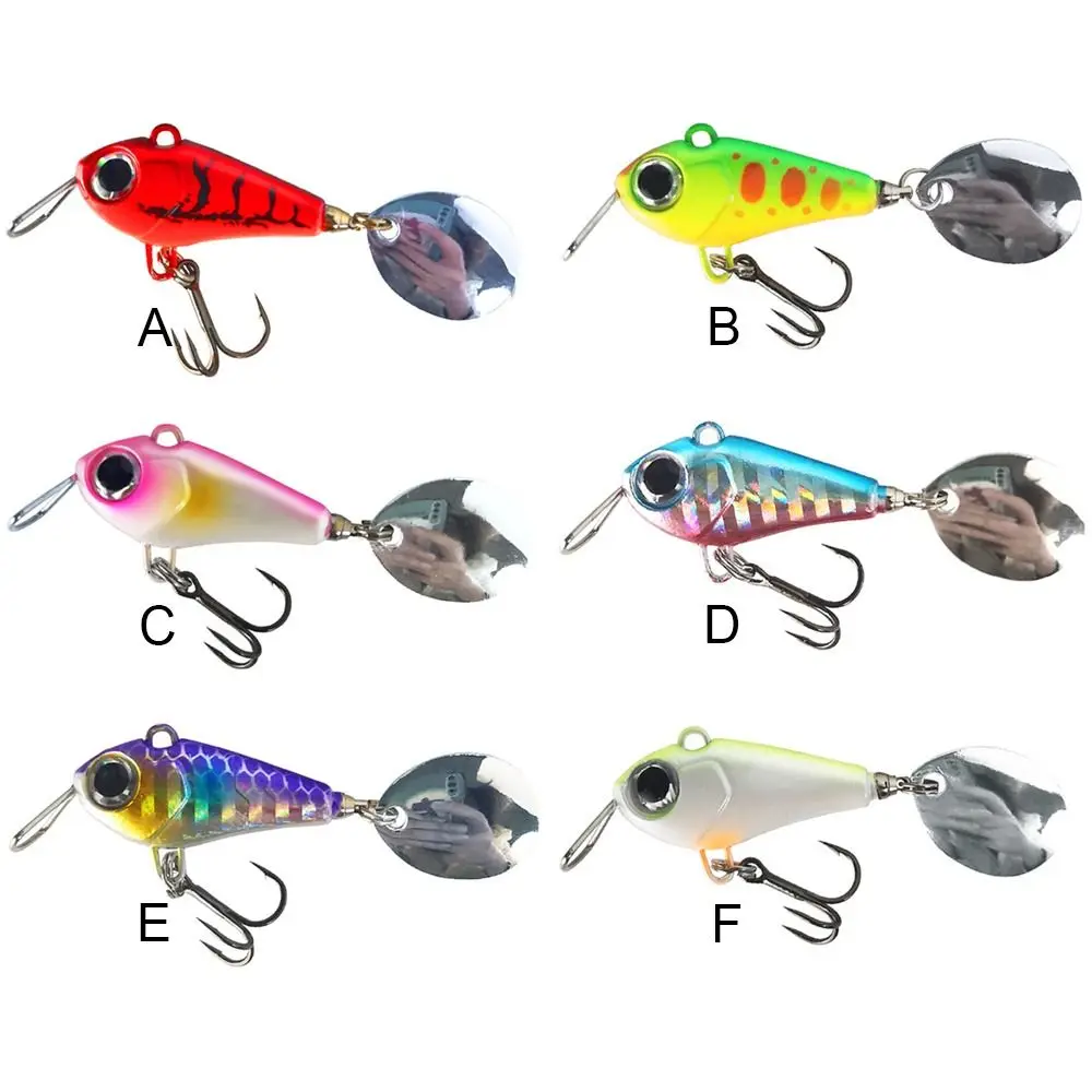 

2pcs Bass Spinner Tackle Vibration Sequin Spoon Metal VIB Lure Metal Fishing Bait Treble Hook Wobblers Crankbaits