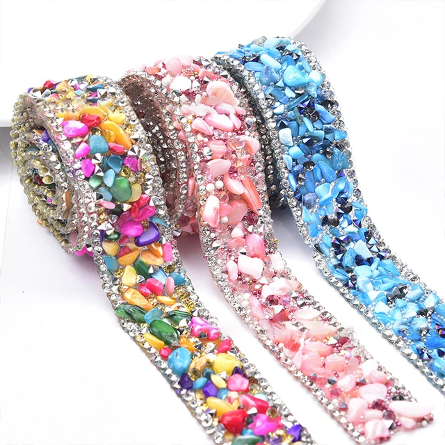 2 Yards/roll Glitter Rhinestone Tape Glass Crystal Decoration Trim Diy  Shoes Pants Border Banding For Garment Hats Embellishment - Rhinestones -  AliExpress