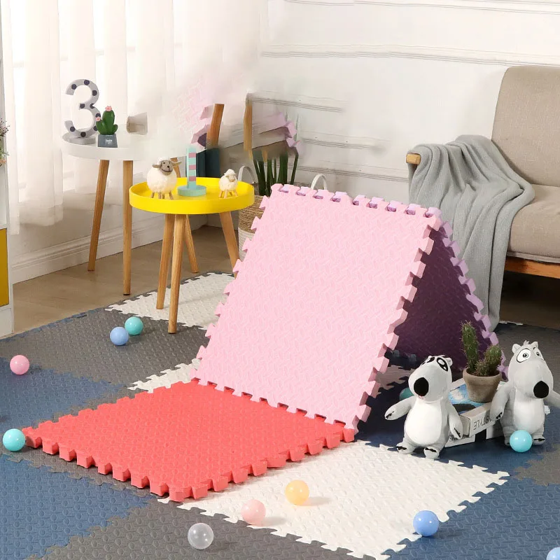 EVA 폼 연동 타일 보호 바닥재, 방수 미끄럼 방지 접합 매트, 체육관 방 운동 요가 피트니스 패드, 2.5cm, 12 개 