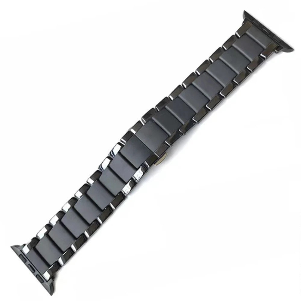 Ceramic Strap for Apple Watch band 45mm 41mm 44mm 40mm 42mm 38mm Metal Frosted Wristband iWatch Series 7 6 5 4 3 SE 8 Ultra 49mm