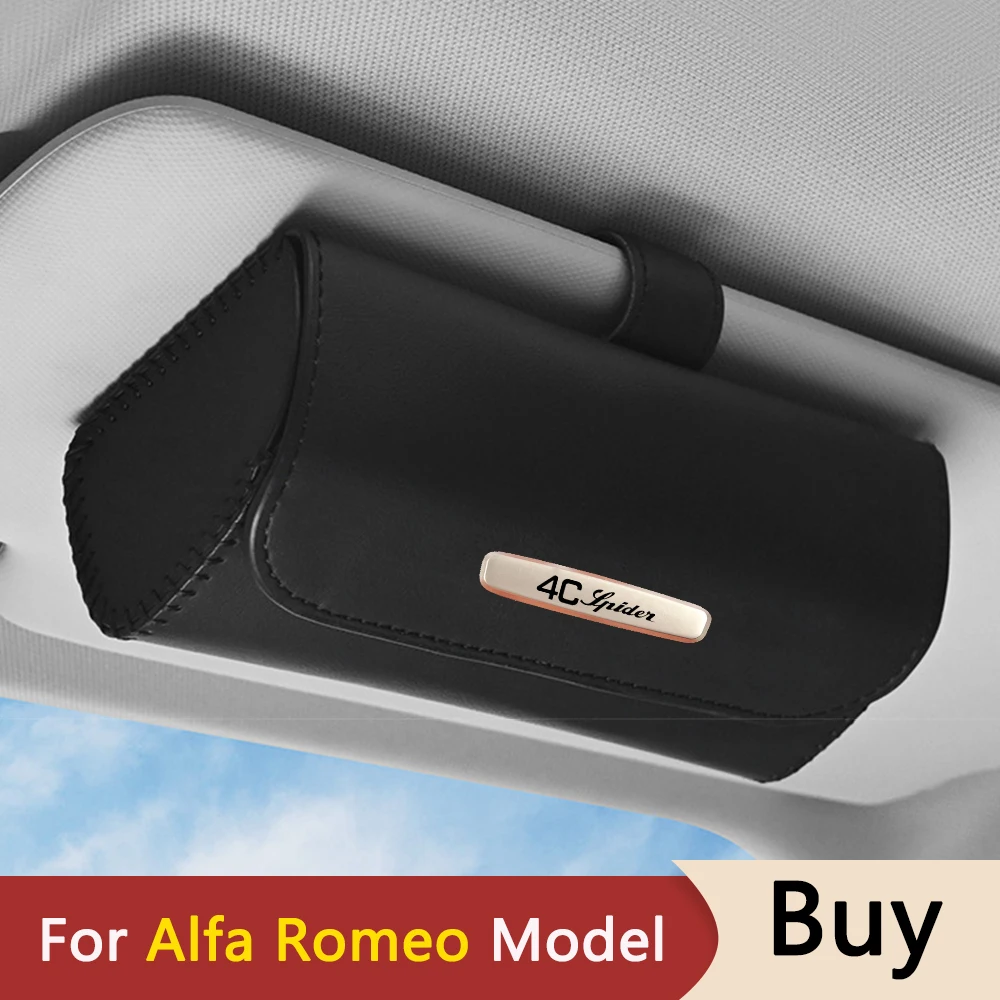 Porta Occhiali Magnetic Car Parasole Custodia Per Occhiali Organizer Storage Per Alfa Romeo 156 159 Brera Giulia Giulietta Gt Gtv Mito