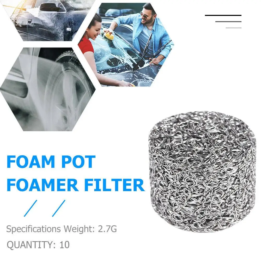 

10PCS 2.7g Foam Lance Mesh Gauze Filter Stainless Steel Car Pressure Washer Kit 14x10 Mm Automotive Care Supplies Parts