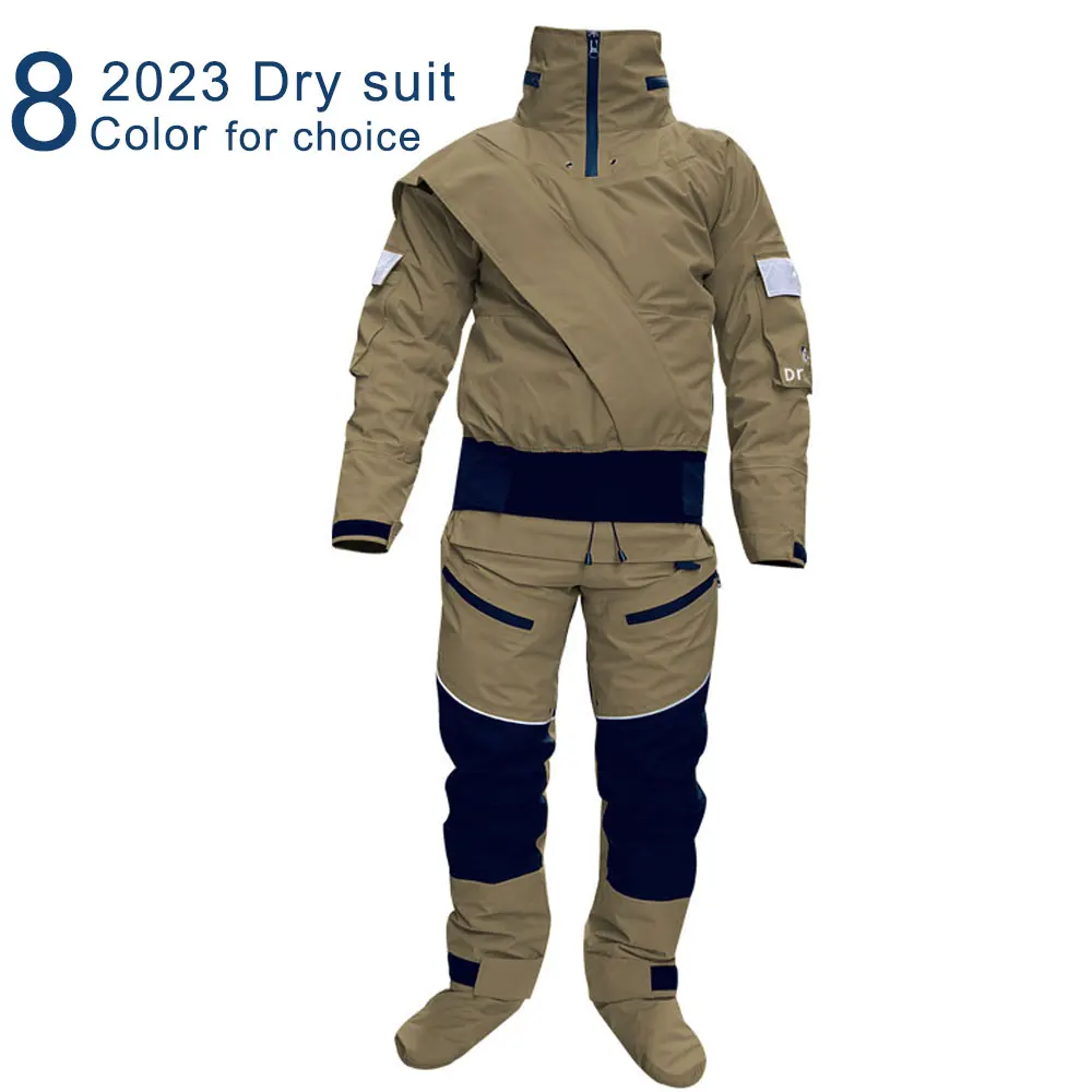 2023KayakDrySuitsMenHoodedOnepieceOverallPaddlingDrysuit
